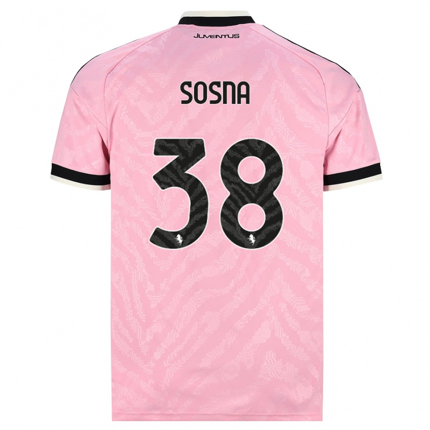 גברים כדורגל Adam Sosna #38 ורוד שחור הרחק ג'רזי 2026/27