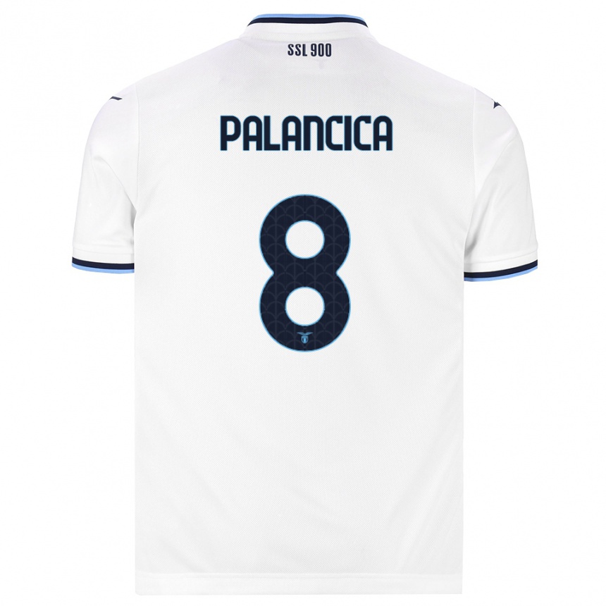 גברים כדורגל Cristian Palancica #8 לבן כחול כהה הרחק ג'רזי 2026/27