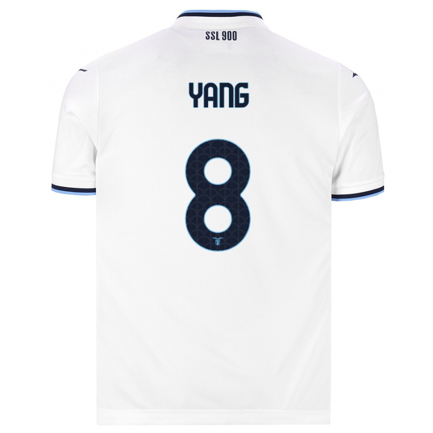 גברים כדורגל Lina Yang #8 לבן כחול כהה הרחק ג'רזי 2026/27