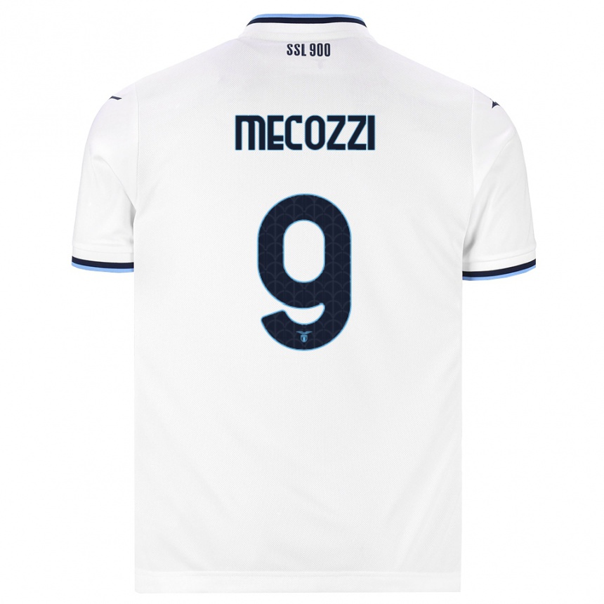 גברים כדורגל Manuel Mecozzi #9 לבן כחול כהה הרחק ג'רזי 2026/27
