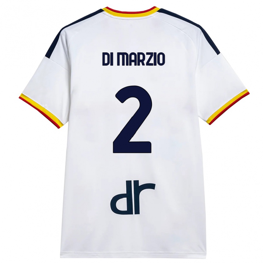 גברים כדורגל Flavio Di Marzio #2 לבן צהוב אדום הרחק ג'רזי 2026/27 גברים כדורגל Flavio Di Marzio #2 לבן צהוב אדום הרחק ג'רזי 2026/27