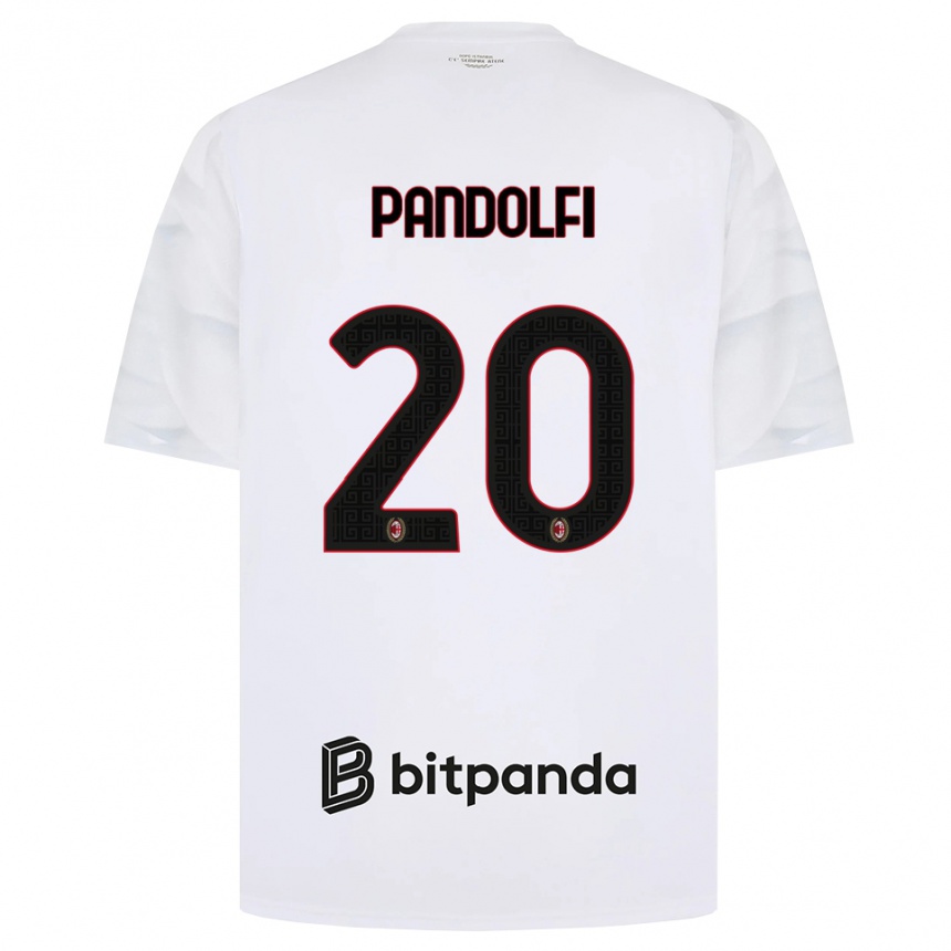 גברים כדורגל Fabio Pandolfi #20 לבן אדום שחור הרחק ג'רזי 2026/27 גברים כדורגל Fabio Pandolfi #20 לבן אדום שחור הרחק ג'רזי 2026/27