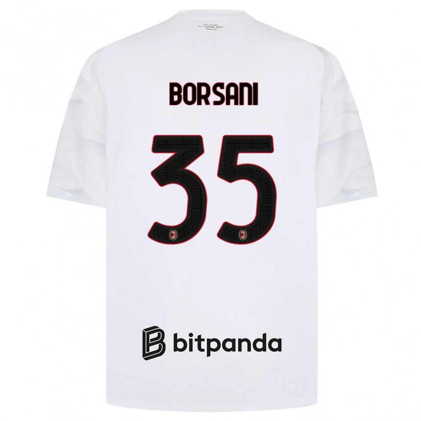גברים כדורגל Emanuele Borsani #35 לבן אדום שחור הרחק ג'רזי 2026/27 גברים כדורגל Emanuele Borsani #35 לבן אדום שחור הרחק ג'רזי 2026/27