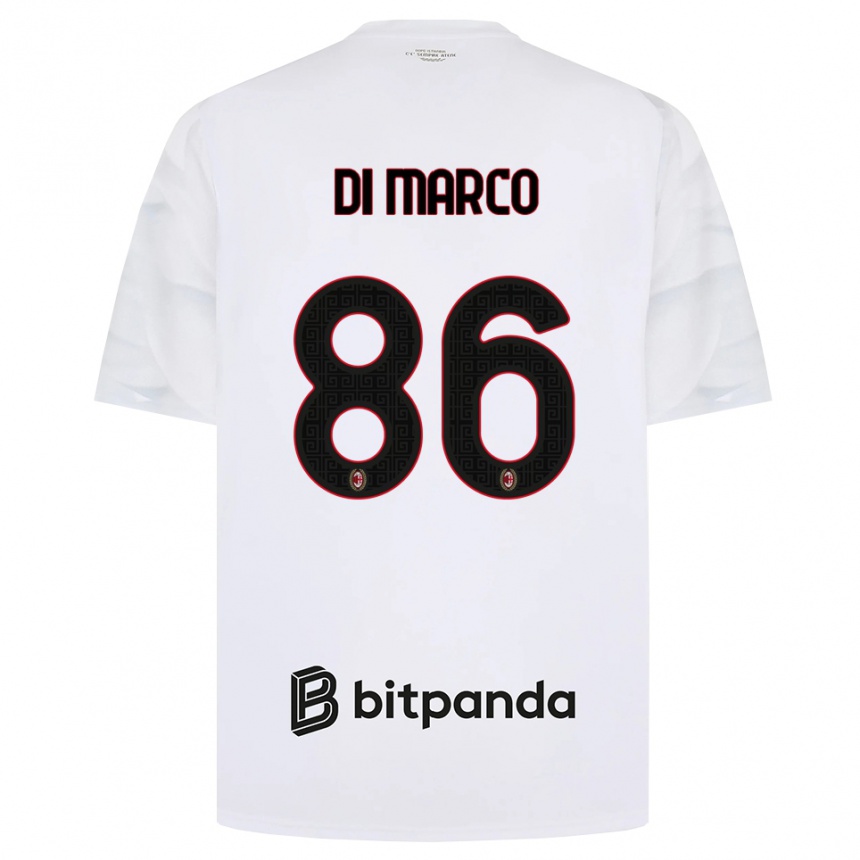 גברים כדורגל Luca Di Marco #86 לבן אדום שחור הרחק ג'רזי 2026/27