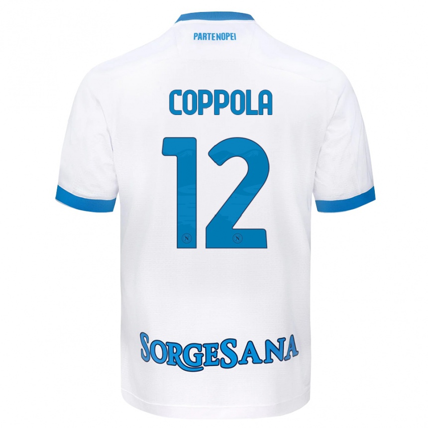 גברים כדורגל Bernard Coppola #12 לבן כחול שמיים הרחק ג'רזי 2026/27