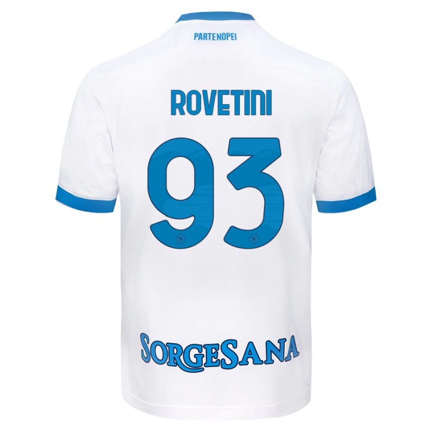 גברים כדורגל Alessandro Rovetini #93 לבן כחול שמיים הרחק ג'רזי 2026/27