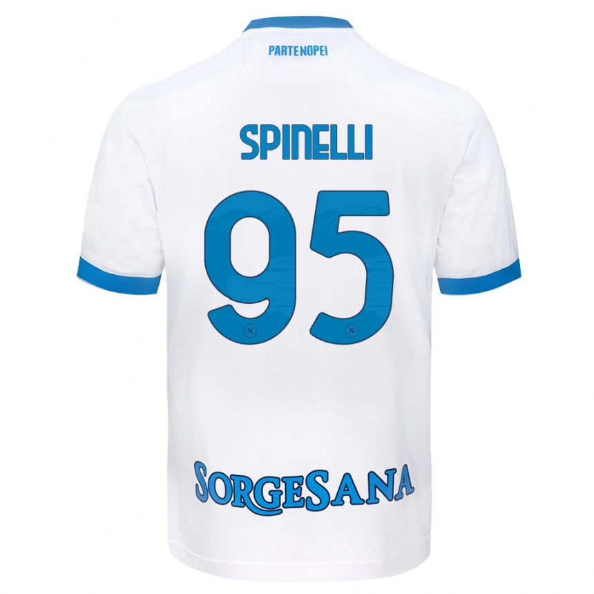 גברים כדורגל David Spinelli #95 לבן כחול שמיים הרחק ג'רזי 2026/27