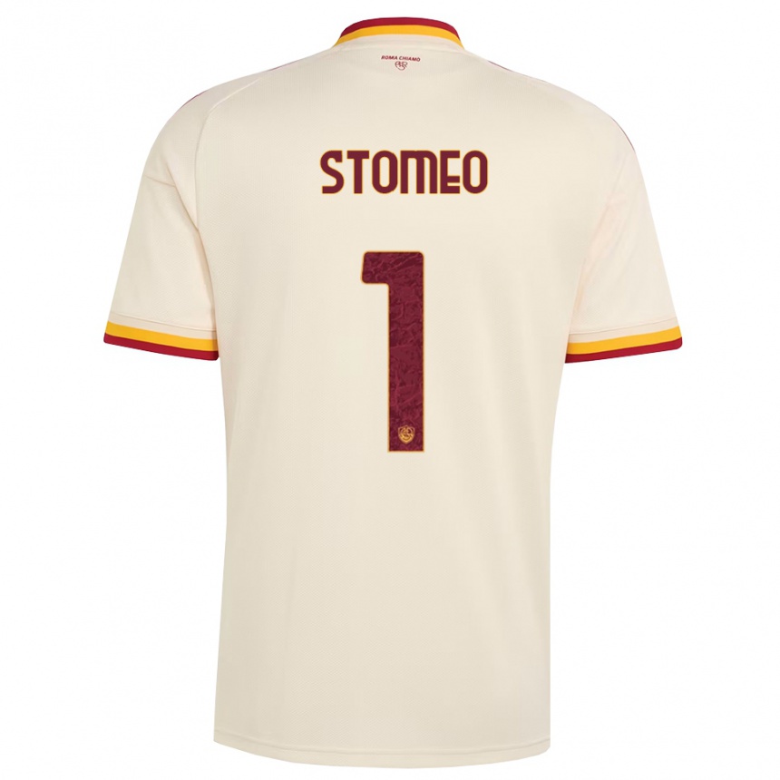 גברים כדורגל Giorgio Stomeo #1 שמפניה אדום צהוב הרחק ג'רזי 2026/27 גברים כדורגל Giorgio Stomeo #1 שמפניה אדום צהוב הרחק ג'רזי 2026/27