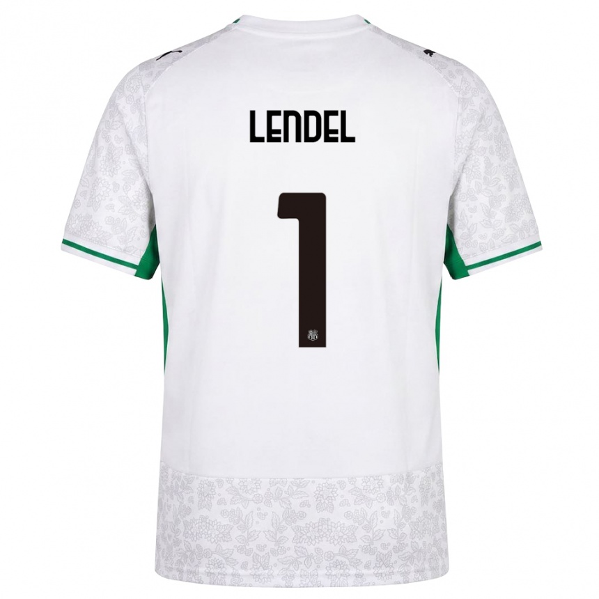 גברים כדורגל Davide Lendel #1 לבן שחור ירוק הרחק ג'רזי 2026/27