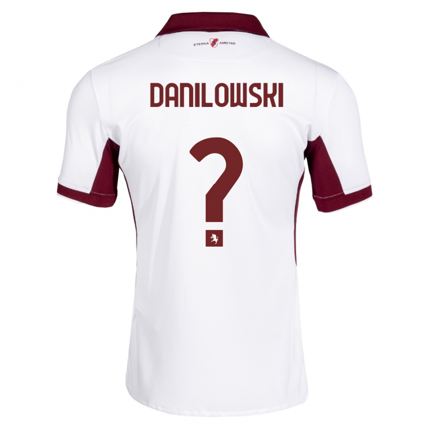 גברים כדורגל Filip Danilowski #0 בורדו לבן אדום הרחק ג'רזי 2026/27