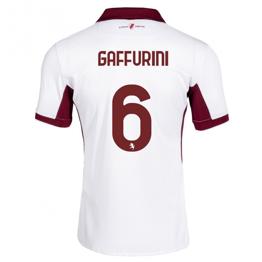 גברים כדורגל Davide Gaffurini #6 בורדו לבן אדום הרחק ג'רזי 2026/27