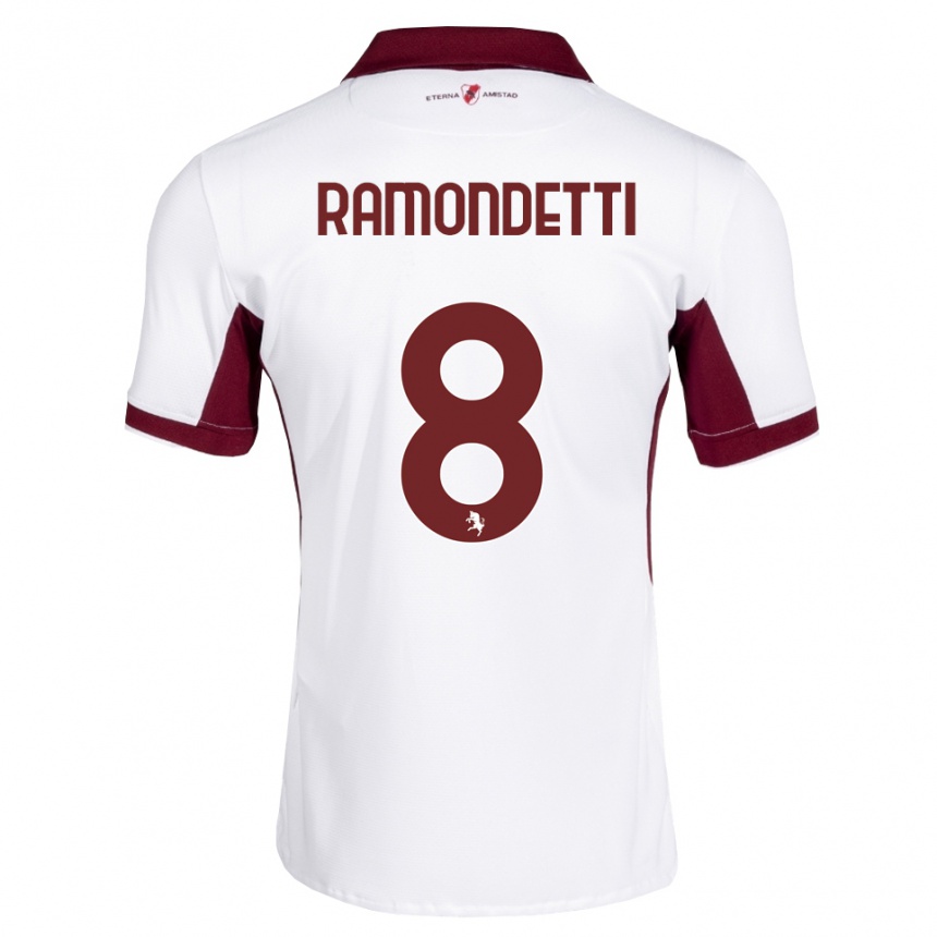 גברים כדורגל Vittorio Ramondetti #8 בורדו לבן אדום הרחק ג'רזי 2026/27