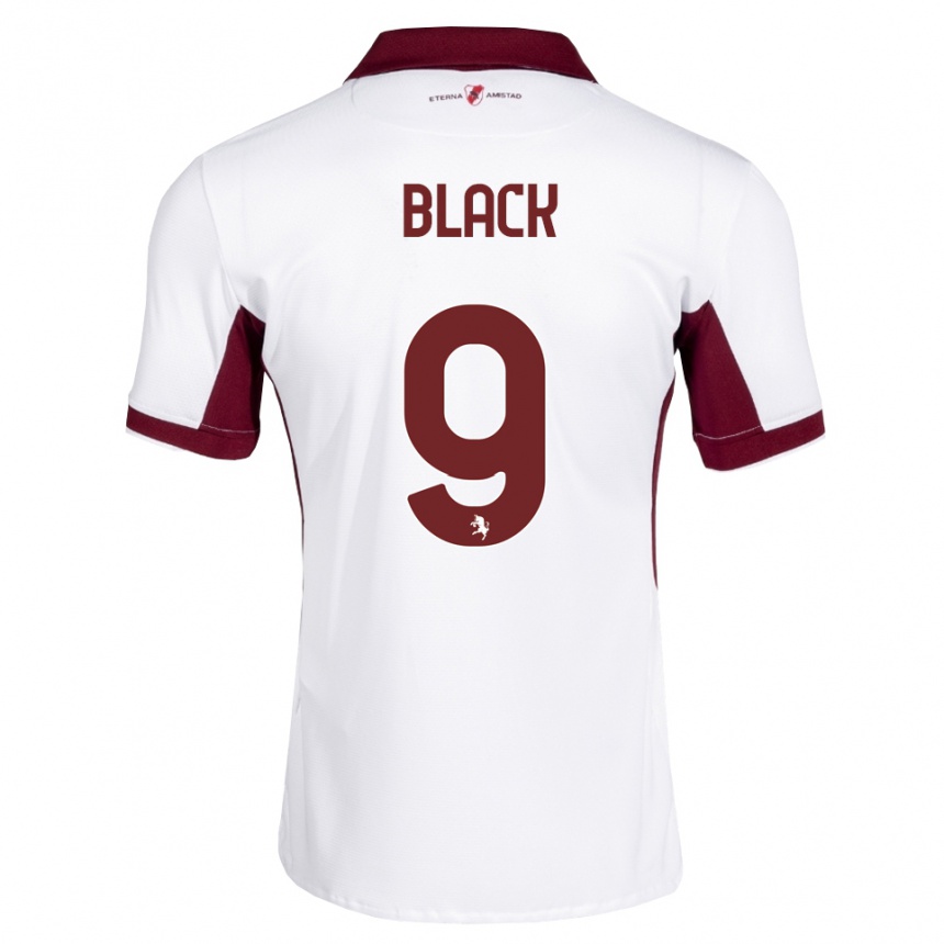 גברים כדורגל Yahrell Black #9 בורדו לבן אדום הרחק ג'רזי 2026/27