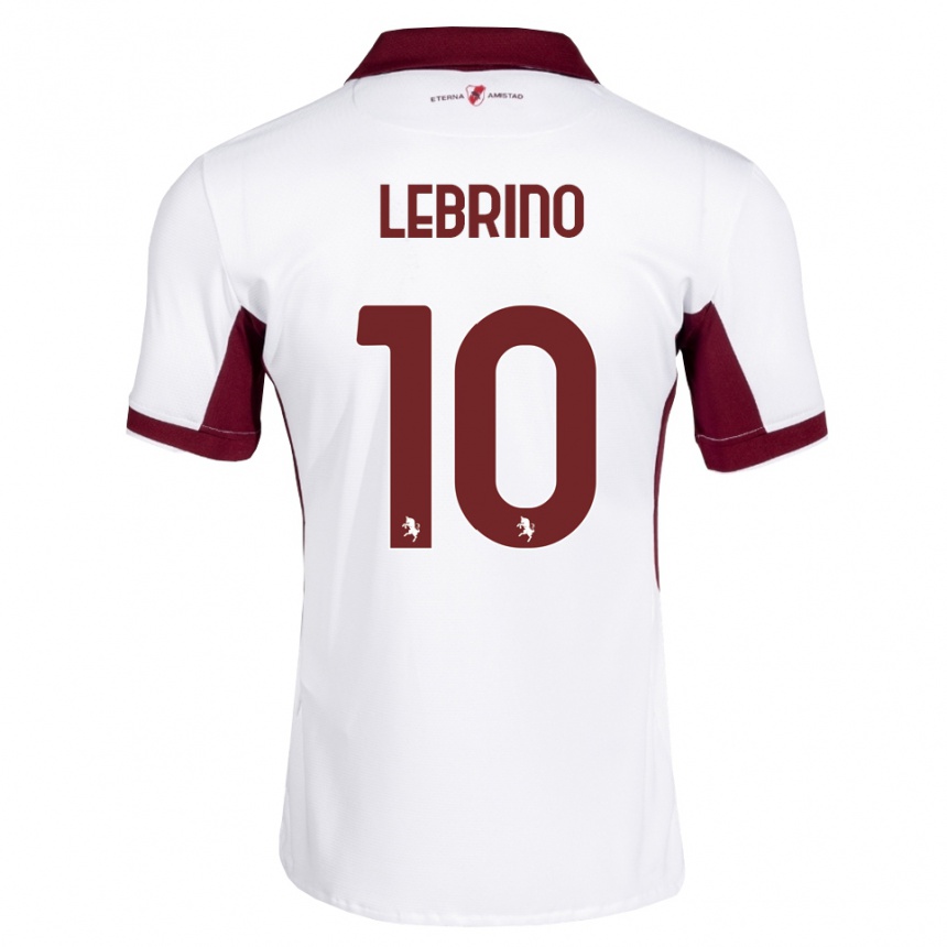 גברים כדורגל Danilo Lebrino #10 בורדו לבן אדום הרחק ג'רזי 2026/27