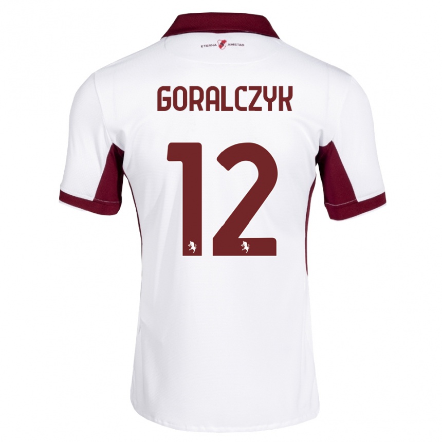 גברים כדורגל Karol Goralczyk #12 בורדו לבן אדום הרחק ג'רזי 2026/27
