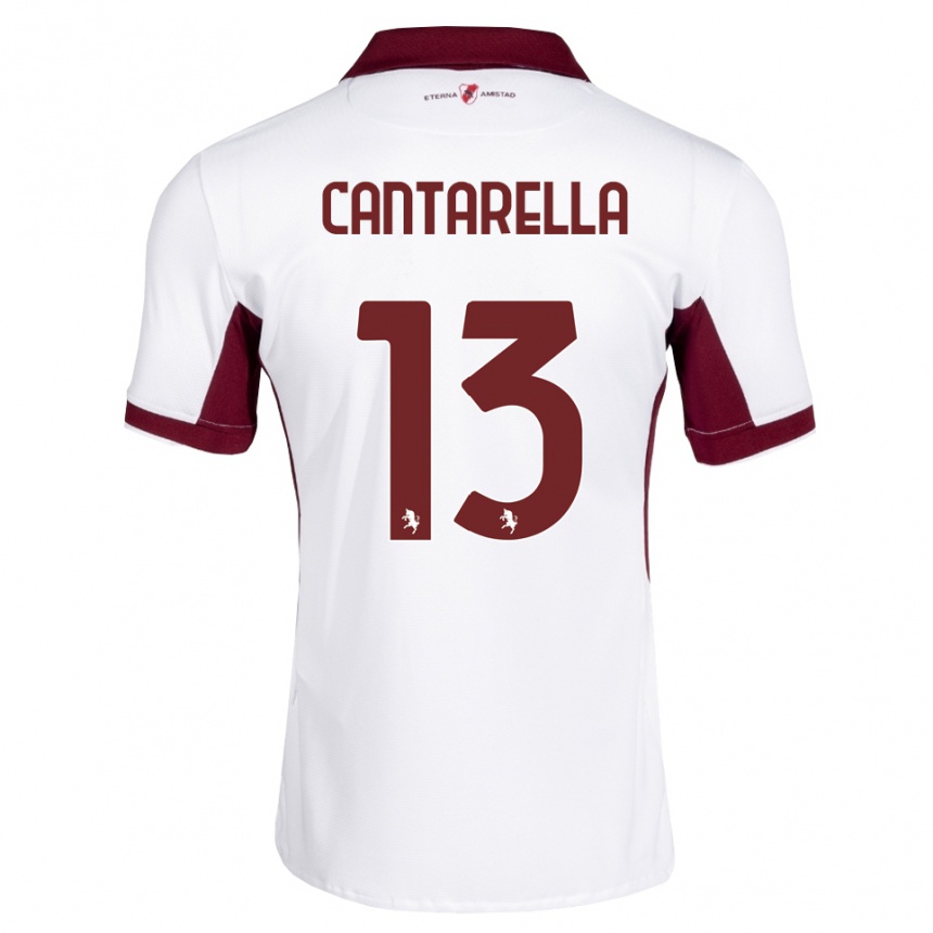 גברים כדורגל Luca Cantarella #13 בורדו לבן אדום הרחק ג'רזי 2026/27