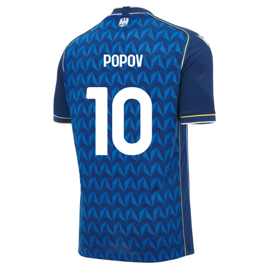 גברים כדורגל Nikolay Popov #10 כחול מלכותי כחול הרחק ג'רזי 2026/27