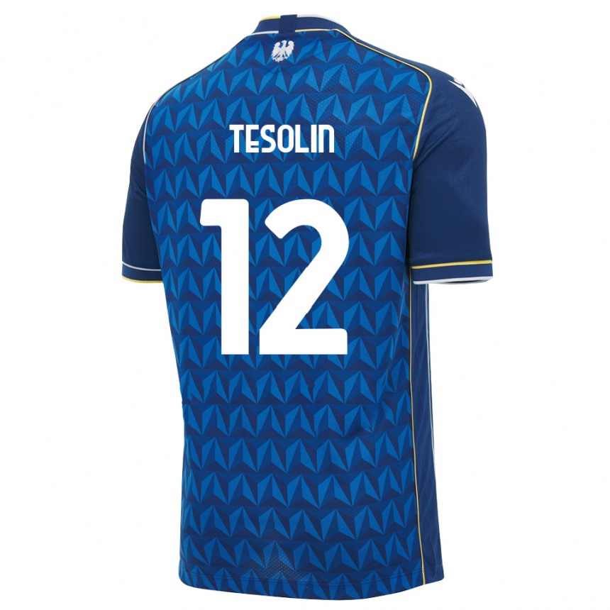 גברים כדורגל Matteo Tesolin #12 כחול מלכותי כחול הרחק ג'רזי 2026/27