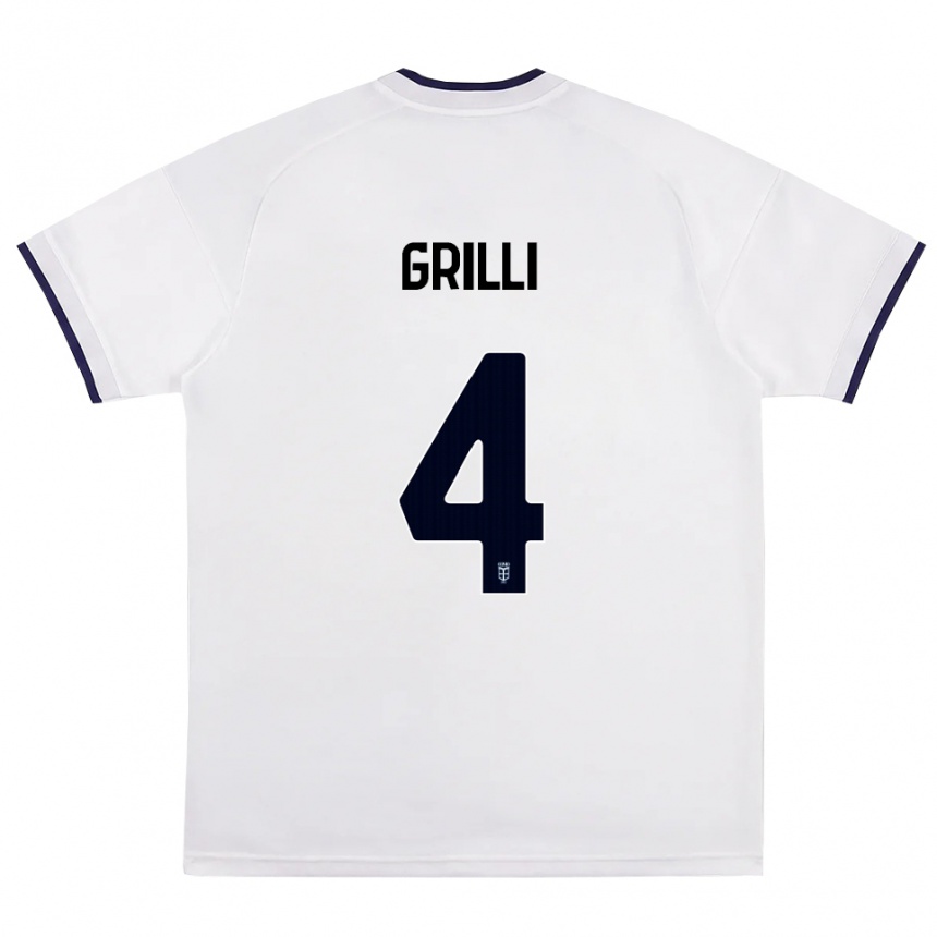 גברים כדורגל Federico Grilli #4 לבן אדום כחול מלכותי הרחק ג'רזי 2026/27 גברים כדורגל Federico Grilli #4 לבן אדום כחול מלכותי הרחק ג'רזי 2026/27