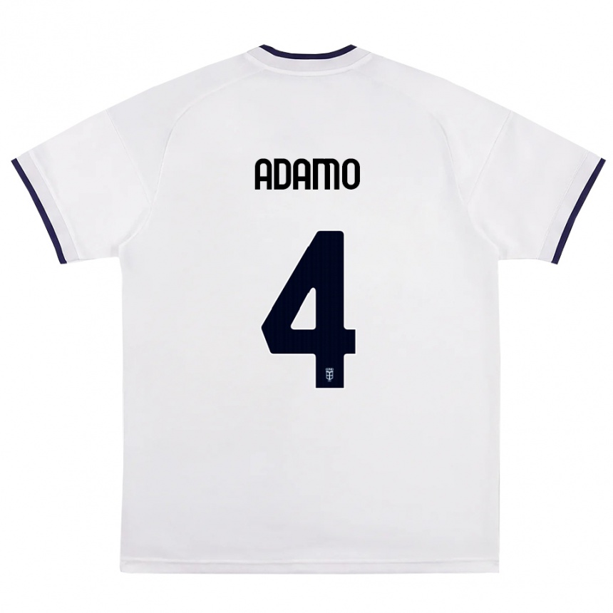 גברים כדורגל Andrea Adamo #4 לבן אדום כחול מלכותי הרחק ג'רזי 2026/27 גברים כדורגל Andrea Adamo #4 לבן אדום כחול מלכותי הרחק ג'רזי 2026/27