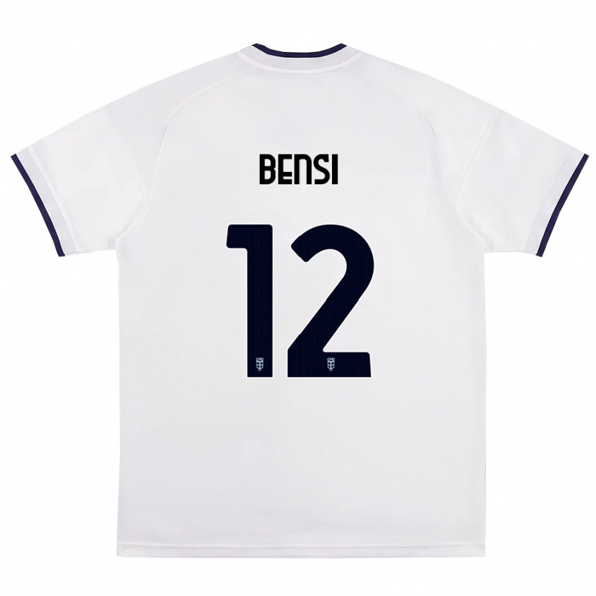 גברים כדורגל Nicolò Bensi #12 לבן אדום כחול מלכותי הרחק ג'רזי 2026/27