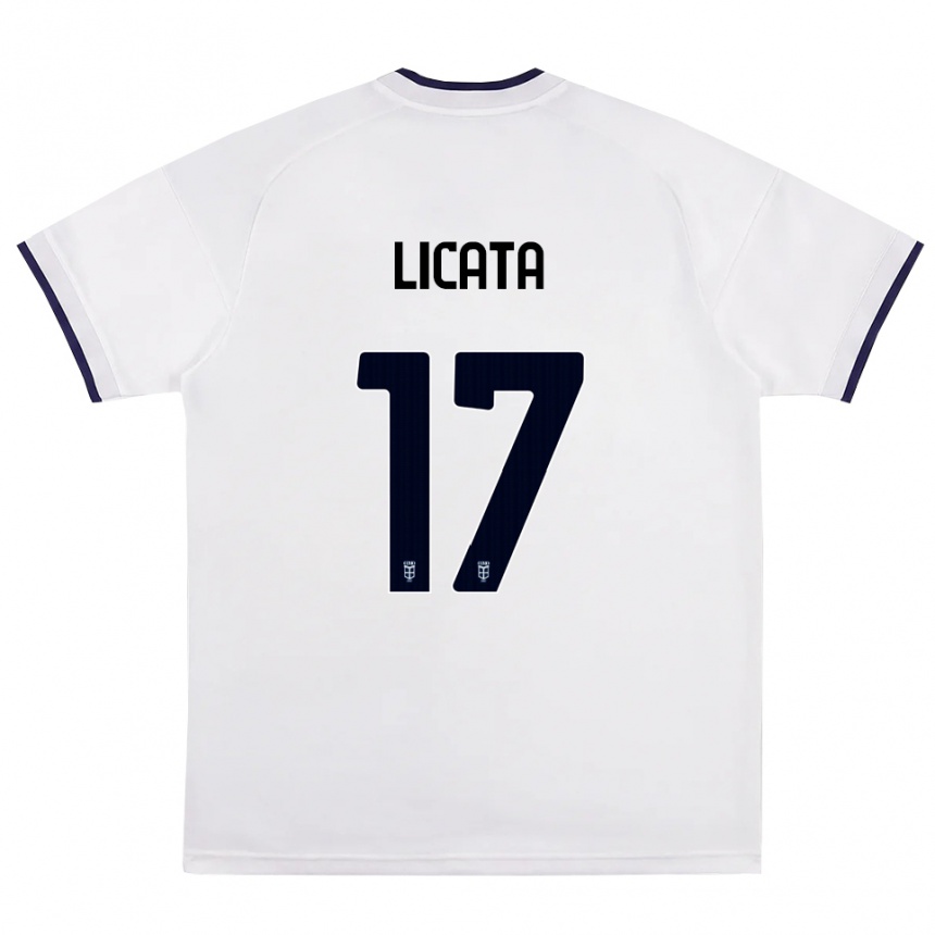 גברים כדורגל Alessandro Licata #17 לבן אדום כחול מלכותי הרחק ג'רזי 2026/27 גברים כדורגל Alessandro Licata #17 לבן אדום כחול מלכותי הרחק ג'רזי 2026/27