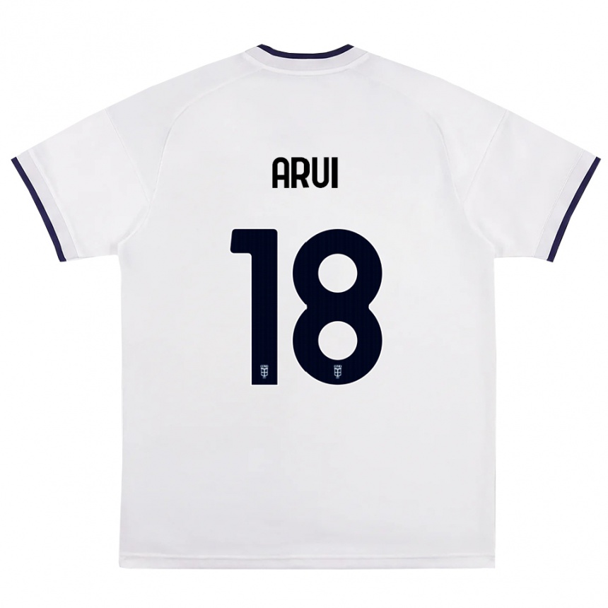 גברים כדורגל Stefano Arui #18 לבן אדום כחול מלכותי הרחק ג'רזי 2026/27