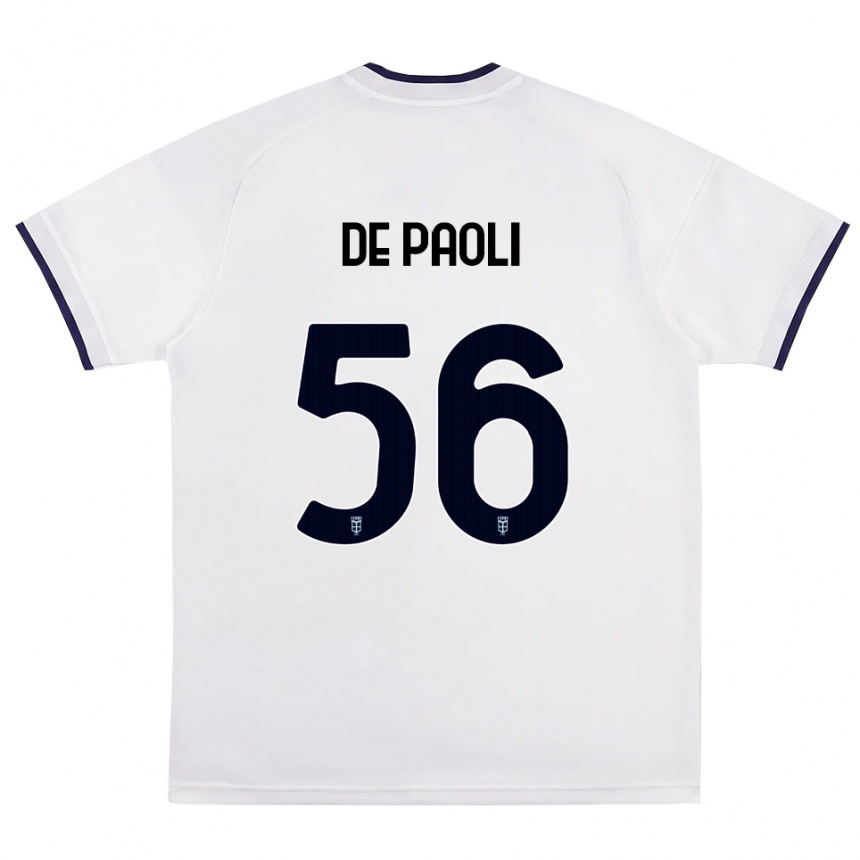 גברים כדורגל Cristiano De Paoli #56 לבן אדום כחול מלכותי הרחק ג'רזי 2026/27 גברים כדורגל Cristiano De Paoli #56 לבן אדום כחול מלכותי הרחק ג'רזי 2026/27
