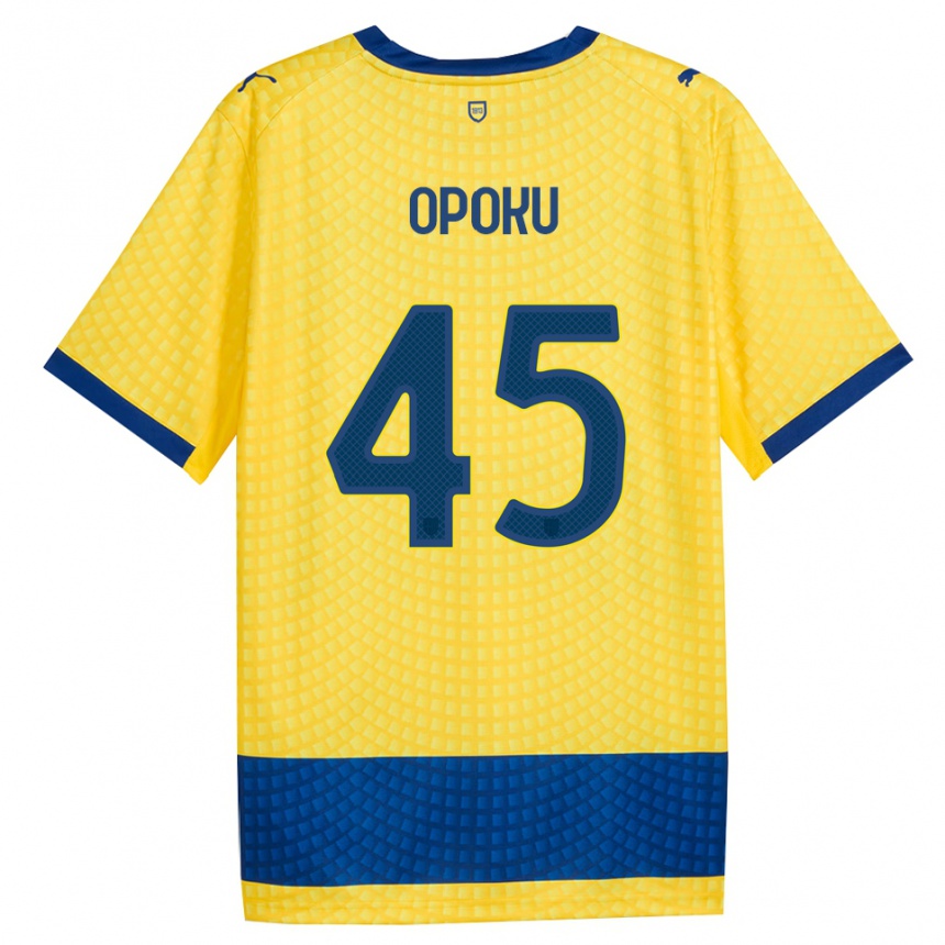 גברים כדורגל Mama Opoku #45 צהוב כחול שחור הרחק ג'רזי 2026/27
