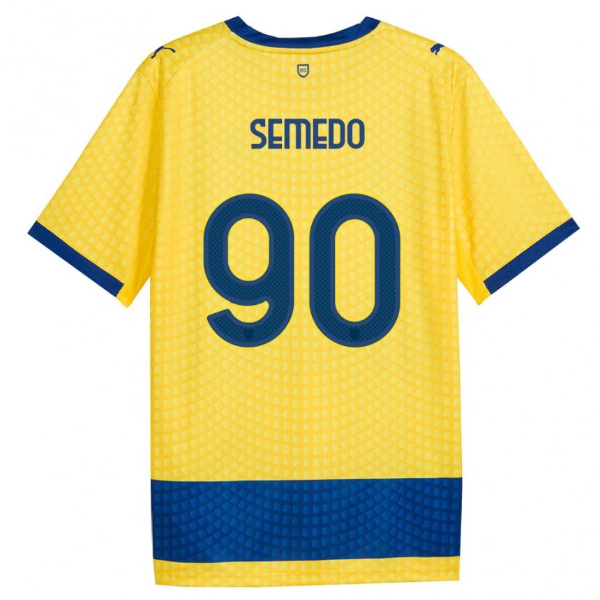 גברים כדורגל Afonso Semedo #90 צהוב כחול שחור הרחק ג'רזי 2026/27