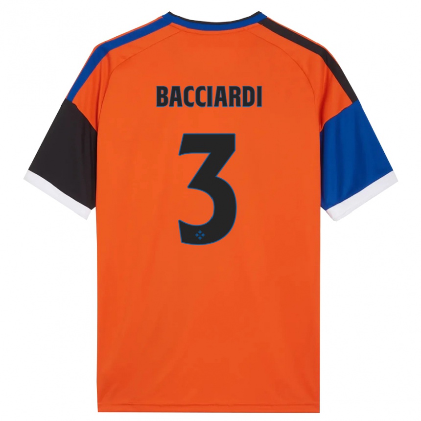 גברים כדורגל Lorenzo Bacciardi #3 כתום כחול שחור לבן הרחק ג'רזי 2026/27