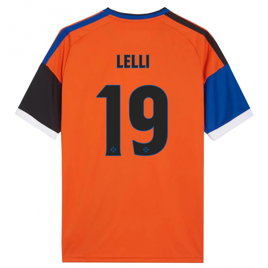 גברים כדורגל Roberto Lelli #19 כתום כחול שחור לבן הרחק ג'רזי 2026/27