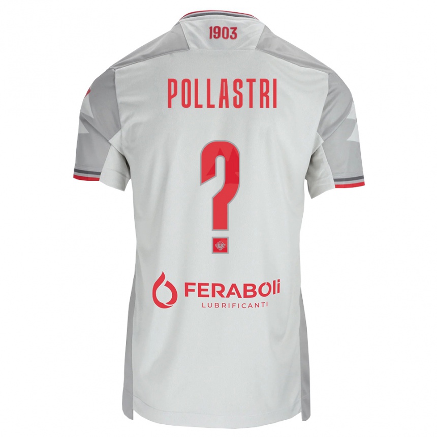 גברים כדורגל Luca Pollastri #0 אפור לבן אדום הרחק ג'רזי 2026/27
