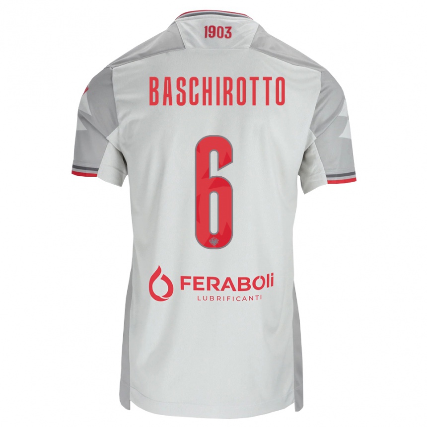 גברים כדורגל Federico Baschirotto #6 אפור לבן אדום הרחק ג'רזי 2026/27