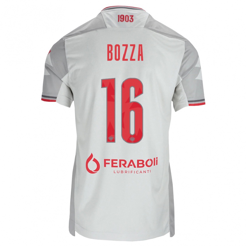גברים כדורגל Mattia Bozza #16 אפור לבן אדום הרחק ג'רזי 2026/27