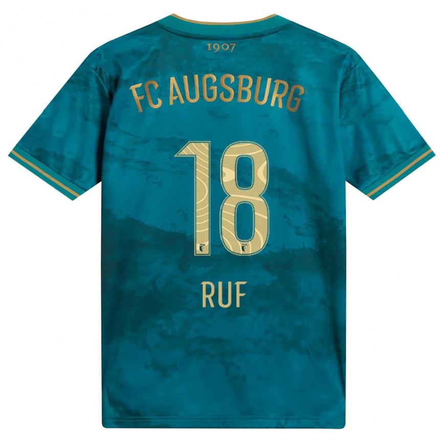גברים כדורגל Jonas Ruf #18 ירוק חום הרחק ג'רזי 2026/27
