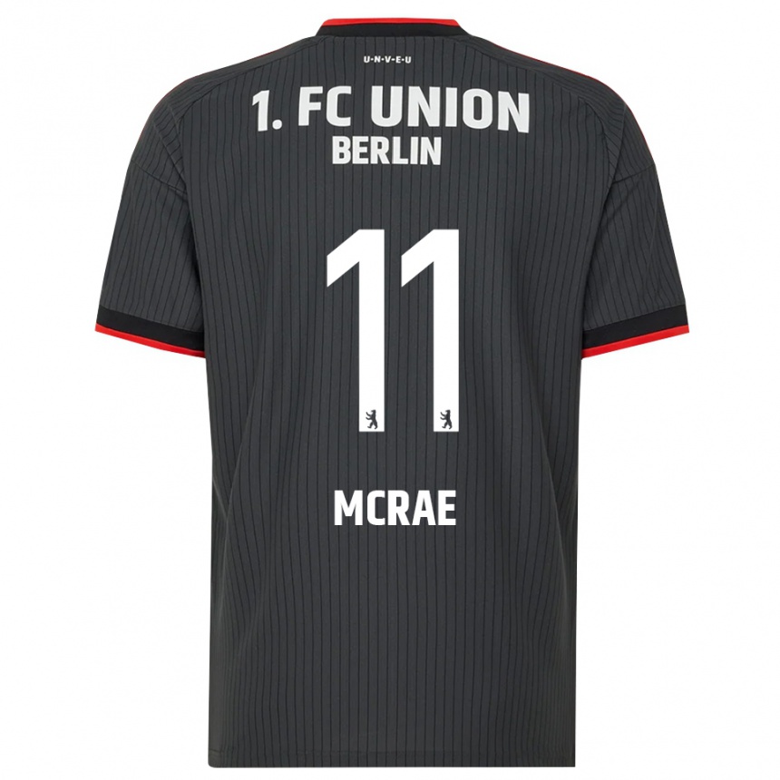 גברים כדורגל Dylan Mcrae #11 שחור לבן אדום הרחק ג'רזי 2026/27