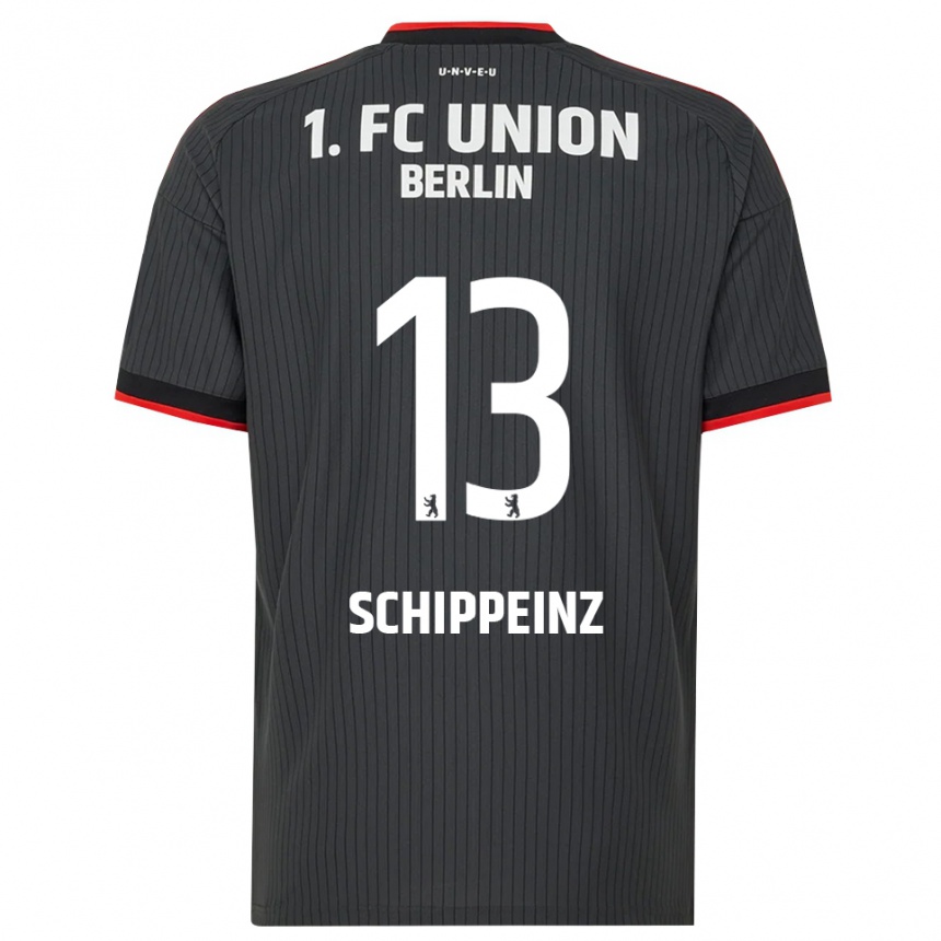 גברים כדורגל Mark Schippeinz #13 שחור לבן אדום הרחק ג'רזי 2026/27