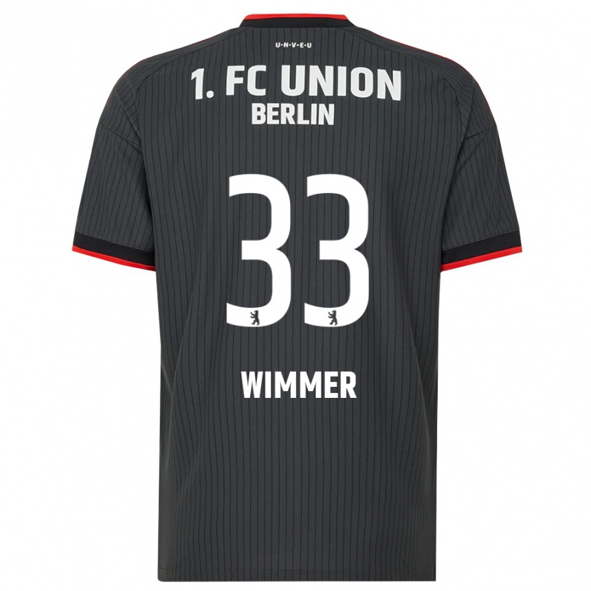 גברים כדורגל Pauline Wimmer #33 שחור לבן אדום הרחק ג'רזי 2026/27