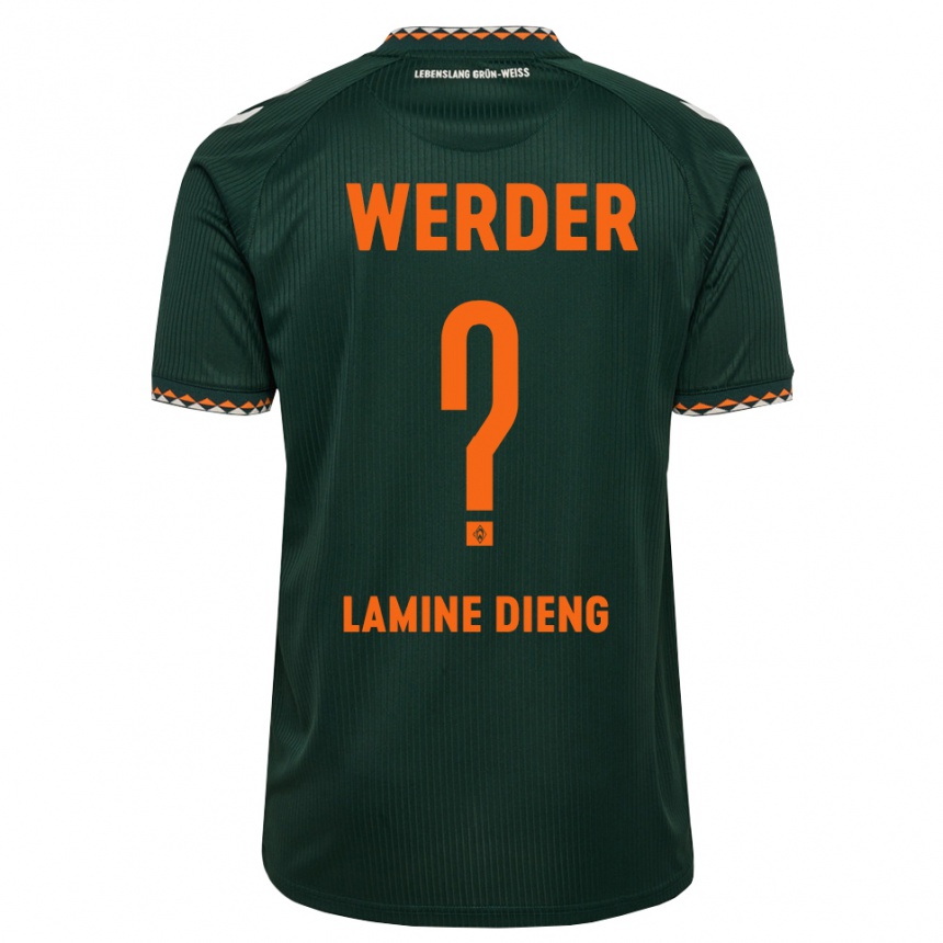 גברים כדורגל Mamadou Lamine Dieng #0 ירוק כהה כתום לבן הרחק ג'רזי 2026/27