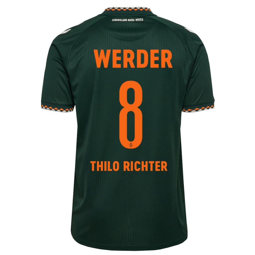 גברים כדורגל Jasper Thilo Richter #8 ירוק כהה כתום לבן הרחק ג'רזי 2026/27