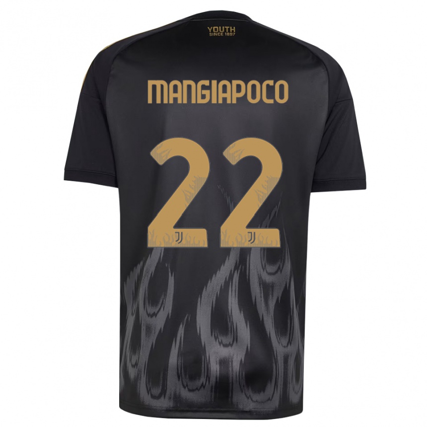 גברים כדורגל Stefano Mangiapoco #22 שחור חום ג'רזי קיט שלישי 2026/27