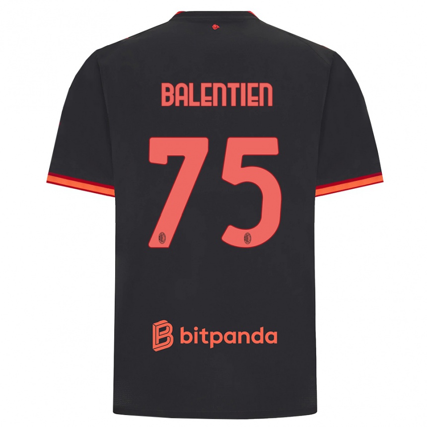 גברים כדורגל Cheveyo Balentien #75 שחור אדום ג'רזי קיט שלישי 2026/27