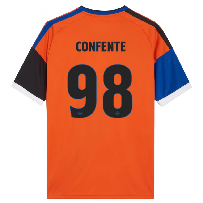 גברים כדורגל Alessandro Confente #98 כתום כחול שחור לבן הרחק ג'רזי 2026/27