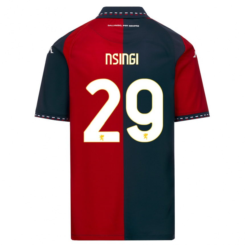 נשים כדורגל Jayden Nsingi #29 אדום שחור לבן ג'רזי ביתית 2026/27