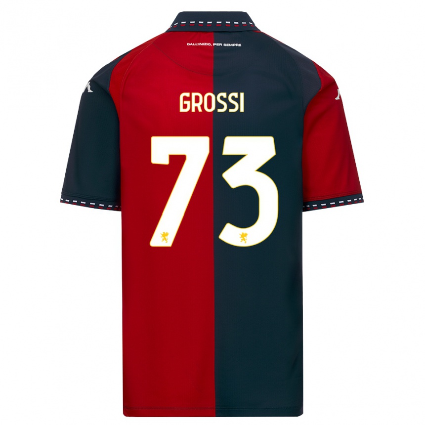 נשים כדורגל Jacopo Grossi #73 אדום שחור לבן ג'רזי ביתית 2026/27