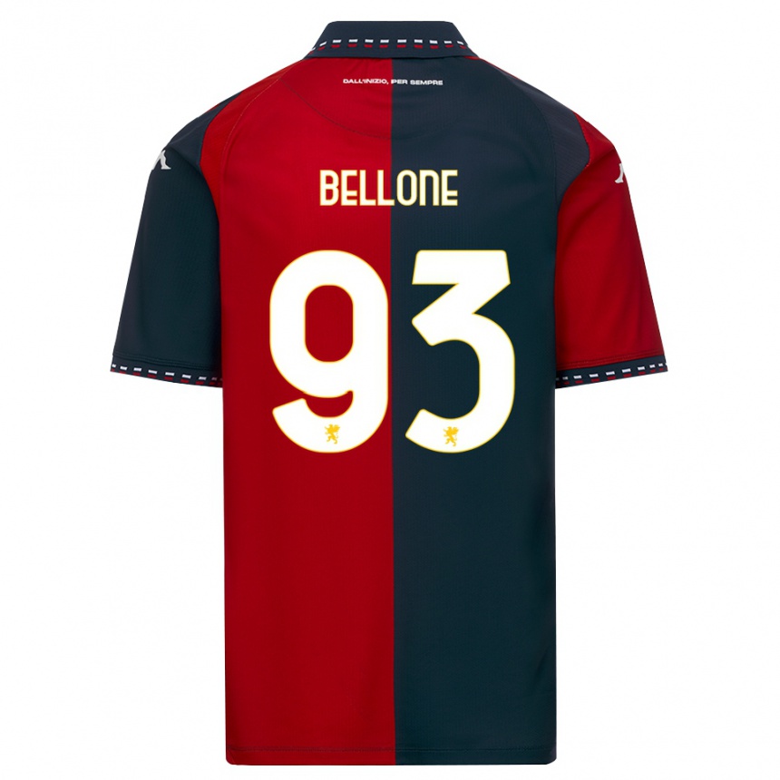 נשים כדורגל Francesco Bellone #93 אדום שחור לבן ג'רזי ביתית 2026/27