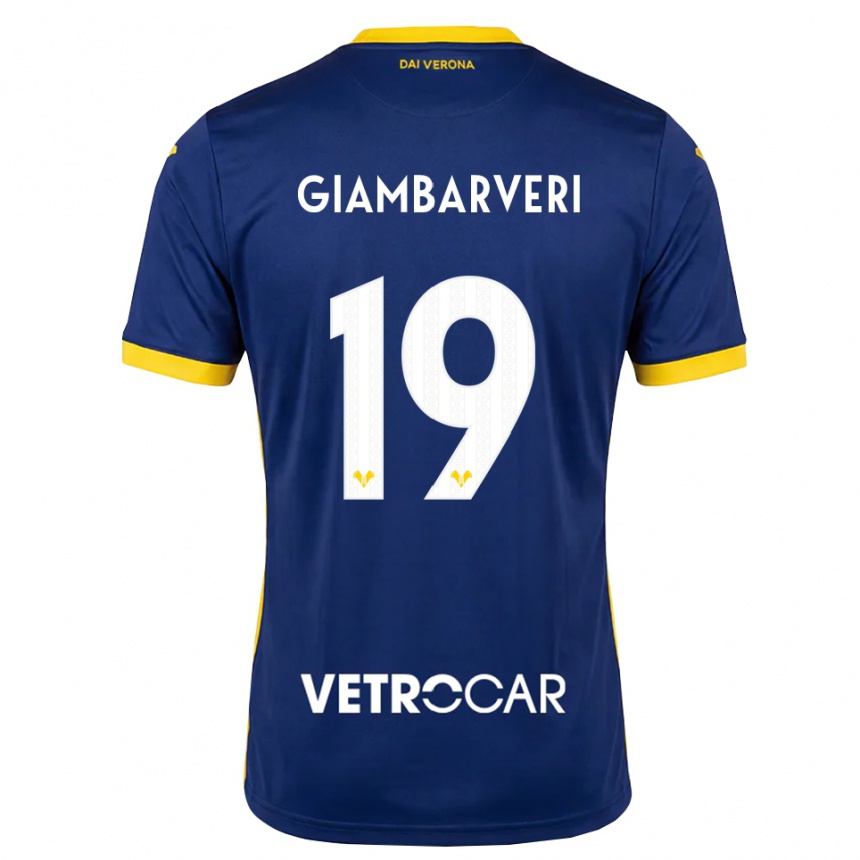 נשים כדורגל Mattia Giambarveri #19 כחול מלכותי צהוב לבן ג'רזי ביתית 2026/27