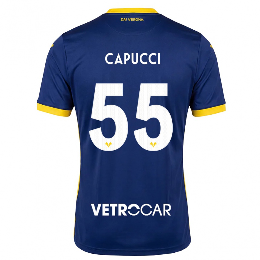 נשים כדורגל Laura Capucci #55 כחול מלכותי צהוב לבן ג'רזי ביתית 2026/27