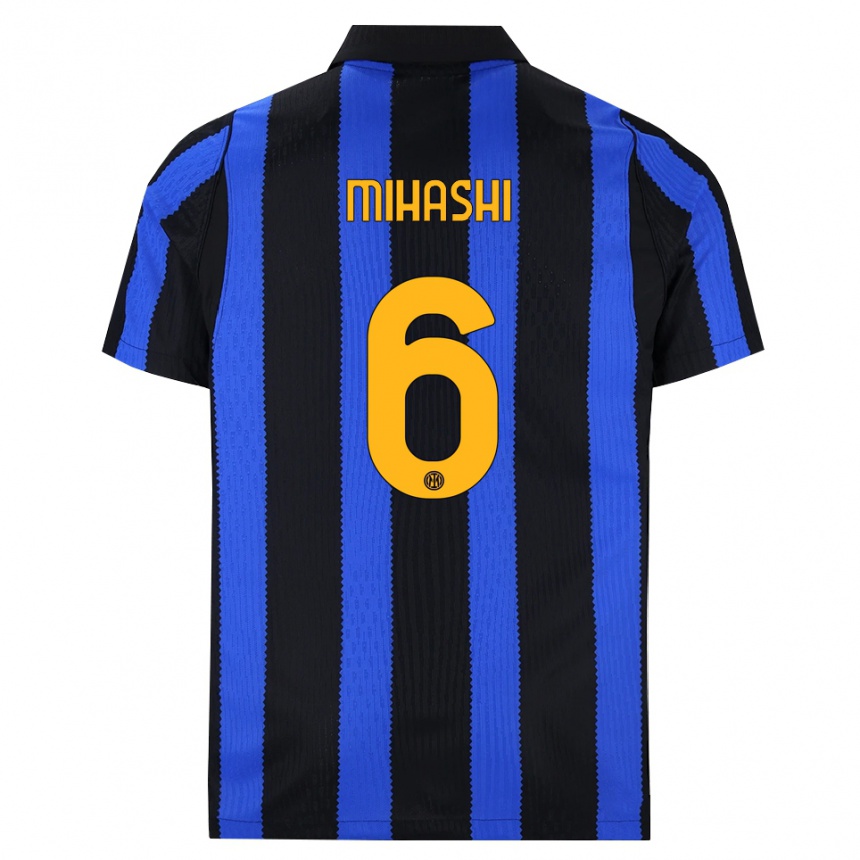 נשים כדורגל Mana Mihashi #6 שחור כחול צהוב ג'רזי ביתית 2026/27